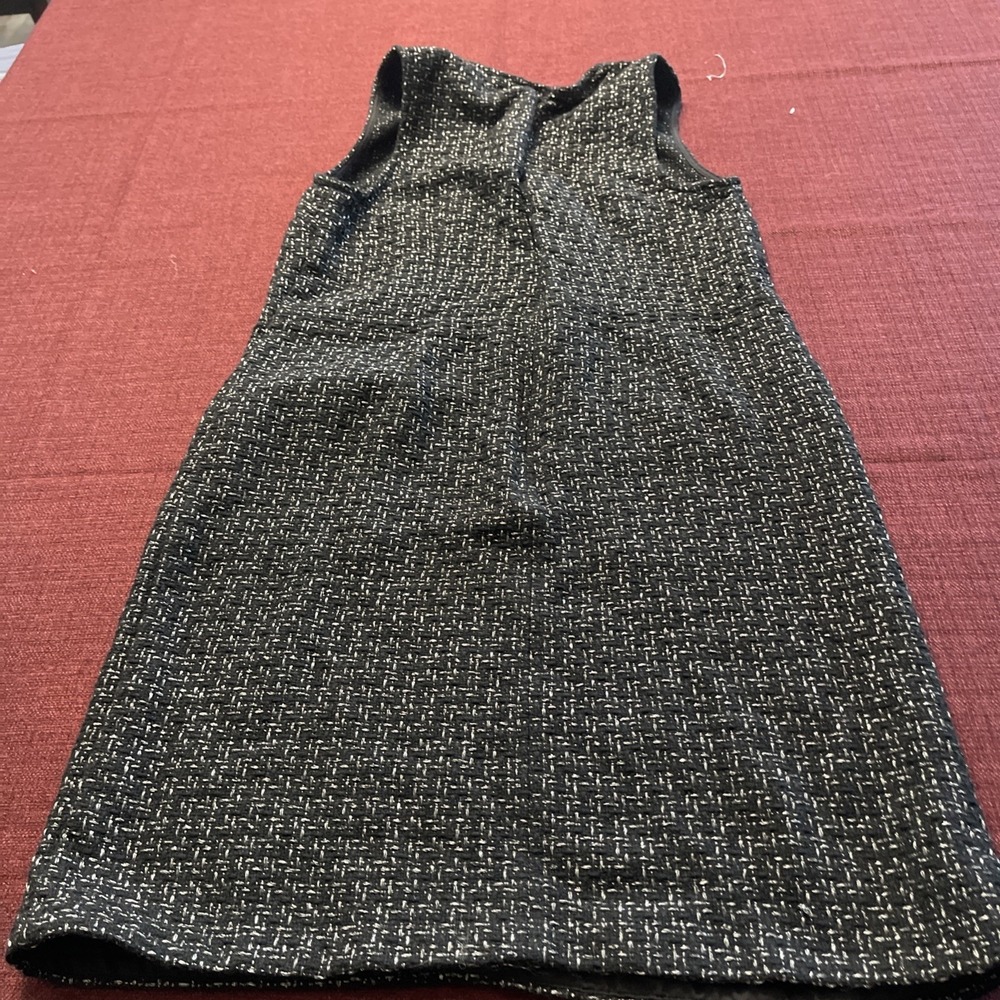 Loft Women Sleeveless Dress Size 4 Black /gray - Picture 8 of 11